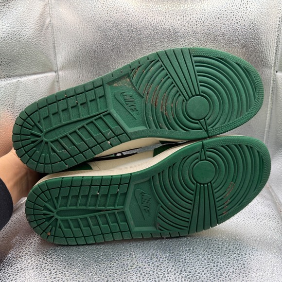 Size‎ 12 Nike Air Jordan 1 Mid Leather Pine Green Mens Sneaker Shoes 852542-301 - Picture 10 of 12